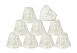 # 32124-X Small Hardback Empire Shape Chandelier Clip-On Lamp Shade Set of 2, 5, 6,and 9, Transitional Design in Off White, 6" bottom width (3" x 6" x 5")