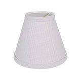 # 32125-X Small Hardback Empire Shape Chandelier Clip-On Lamp Shade Set of 2, 5, 6, and 9, Transitional Design in Light Grey, 6" bottom width (3" x 6" x 5")