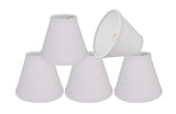 # 32125-X Small Hardback Empire Shape Chandelier Clip-On Lamp Shade Set of 2, 5, 6, and 9, Transitional Design in Light Grey, 6" bottom width (3" x 6" x 5")