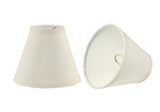 # 32127-X Small Hardback Empire Shape Chandelier Clip-On Lamp Shade Set of 2, 5, 6, and 9, Transitional Design in Off White, 6" bottom width (3" x 6" x 5")