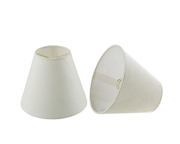 # 32128-X Small Hardback Empire Shape Chandelier Clip-On Lamp Shade Set of 2, 5, 6, and 9, Transitional Design in White, 6