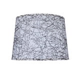 # 32148 Transitional Hardback Empire Shape Spider Construction Lamp Shade in Black & White, 14" wide (12" x 14" x 10")