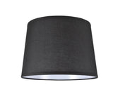 # 32149 Transitional Hardback Empire Shape Spider Construction Lamp Shade in Black Fabric, 14" wide (12" x 14" x 10")