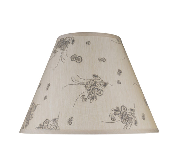 # 32150 Transitional Hardback Empire Shape Spider Construction Lamp Shade, Beige - Floral Design, 15