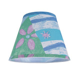 # 32172 Transitional Hardback Empire Shape Spider Construction Shade, Beach Theme in Blue & Green, 9" wide (5" x 9" x 7")