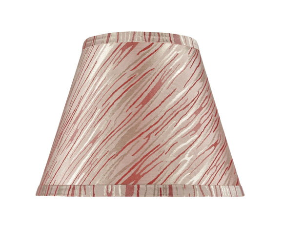# 32176 Transitional Hardback Empire Shape Spider Construction Lamp Shade, Off-White with Red Striping, 9