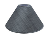 # 32203 Transitional Hardback Empire Shaped Spider Construction Lamp Shade in Grey & Black, 19" wide (6" x 19" x 12")