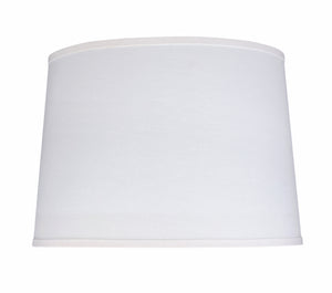 # 32326  Transitional Hardback Empire Shaped Spider Contruction Lamp Shade in White Fabric, 17" wide (15" x 17" x 12")