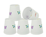 # 32441-X Small Hardback Empire Shape Chandelier Clip-On Lamp Shade Set of 2, 5, 6,and 9, Transitional Design in White, 5" bottom width (3 1/2" x 5" x 5 1/2")