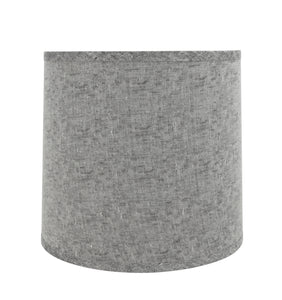 # 32502 Transitional Drum (Cylinder) Shaped Spider Construction Lamp Shade in Grey, 13" wide (12" x 13" x 12")