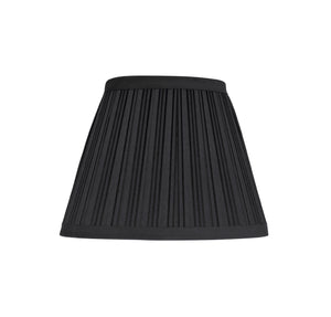 # 33005  Transitional Pleated Empire Shape Spider Construction Lamp Shade in Black Tetoron Cotton Fabric, 9" wide (5" x 9" x 7")