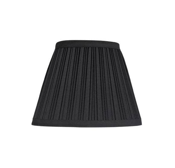 # 33005  Transitional Pleated Empire Shape Spider Construction Lamp Shade in Black Tetoron Cotton Fabric, 9