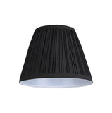 # 33005  Transitional Pleated Empire Shape Spider Construction Lamp Shade in Black Tetoron Cotton Fabric, 9" wide (5" x 9" x 7")