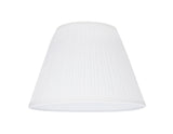 # 33011  Transitional Pleated Empire Shape Spider Construction Lamp Shade in White Cotton Fabric, 13" wide (7" x 13" x 9 1/2")