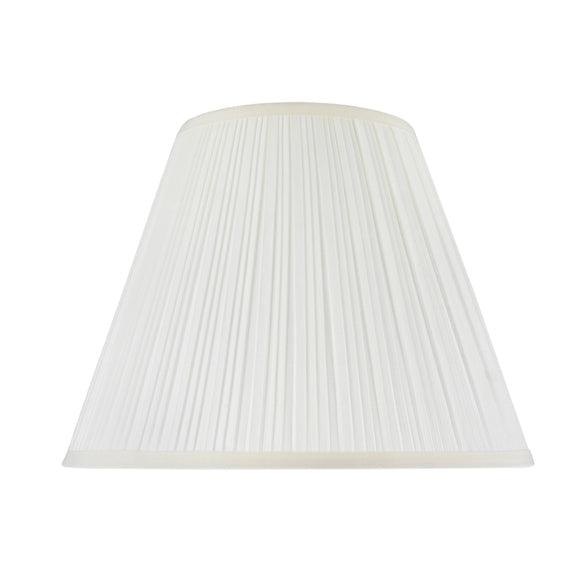 # 33026 Transitional Pleated Empire Shape Spider Construction Lamp Shade in Off-White Cotton Fabric, 14
