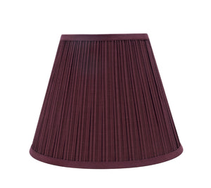 # 33052 Transitional Pleated Empire Shaped Spider Construction Lamp Shade in Burgundy, 13" wide (7" x 13" x 10")