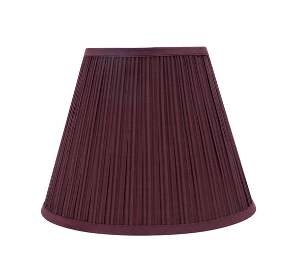 # 33052 Transitional Pleated Empire Shaped Spider Construction Lamp Shade in Burgundy, 13
