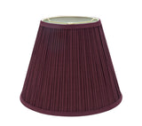 # 33052 Transitional Pleated Empire Shaped Spider Construction Lamp Shade in Burgundy, 13" wide (7" x 13" x 10")