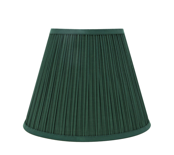 # 33053 Transitional Pleated Empire Shaped Spider Construction Lamp Shade in Green, 13