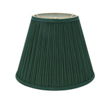 # 33053 Transitional Pleated Empire Shaped Spider Construction Lamp Shade in Green, 13" wide (7" x 13" x 10")