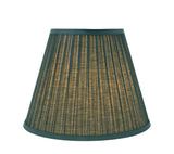 # 33053 Transitional Pleated Empire Shaped Spider Construction Lamp Shade in Green, 13" wide (7" x 13" x 10")