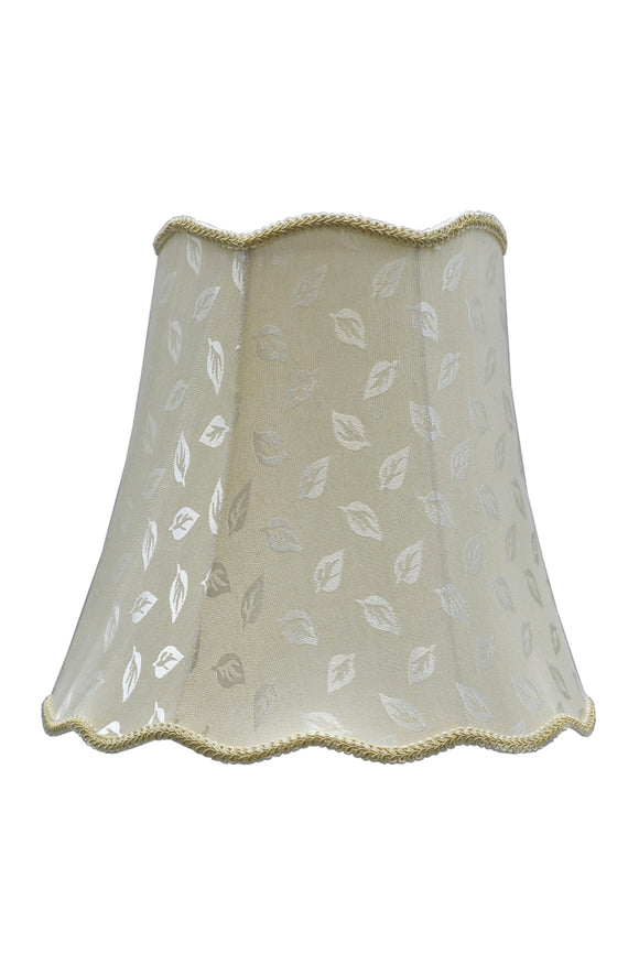 # 34003 Transitional Scallop Bell Shape Spider Construction Lamp Shade in Butter Creme Fabric, 16