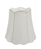 # 34061 Transitional Scallop Bell Shape Spider Construction Lamp Shade in Beige, 16" wide (10" x 16" x 15")