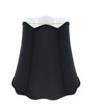 # 34063 Transitional Scallop Bell Shape Spider Construction Lamp Shade in Black, 16" wide (10" x 16" x 15")