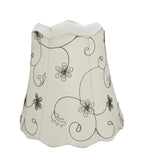 # 34064 Transitional Scallop Bell Shape Spider Construction Lamp Shade in Off White, 16" wide (10" x 16" x 15")