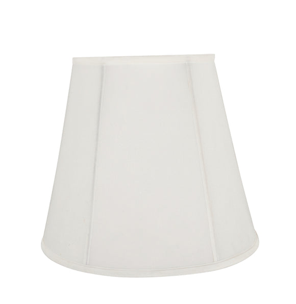 # 35002  Transitional Hexagon Bell Shape Spider Construction Lamp Shade in Off White Fabric, 16