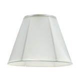 # 35003 Transitional Hexagon Bell Shape Spider Construction Lamp Shade in Off White Fabric, 14" wide (7" x 14" x 11")
