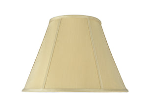 # 35004 Transitional Hexagon Bell Shape Spider Construction Lamp Shade in Beige Fabric, 16" wide (8" x 16" x 12")