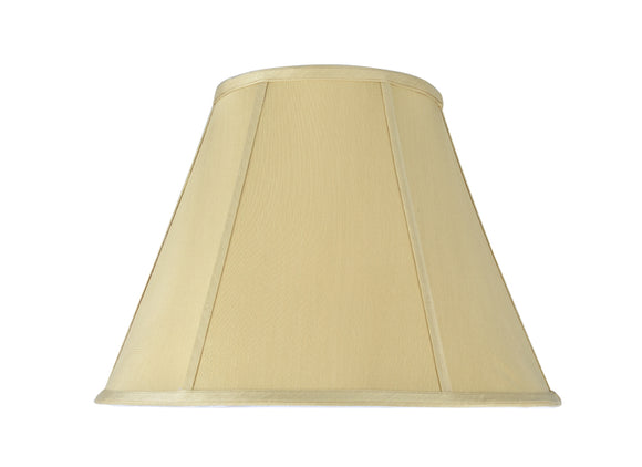 # 35004 Transitional Hexagon Bell Shape Spider Construction Lamp Shade in Beige Fabric, 16