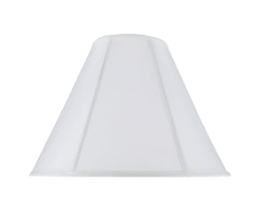 # 35005 Transitional Hexagon Bell Shape Spider Construction Lamp Shade in Off White Fabric, 16" wide (6" x 16" x 12")