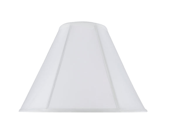 # 35005 Transitional Hexagon Bell Shape Spider Construction Lamp Shade in Off White Fabric, 16