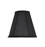# 35006  Transitional Hexagon Bell Shape Spider Construction Lamp Shade in Black Cotton Fabric, 10" wide (5¼" x 10" x 9 1/2")