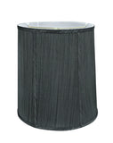 # 35036 Transitional Drum (Cylinder) Shaped Spider Construction Lamp Shade in Grey & Black 14" wide (12" x 14" x 15")