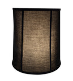 # 35038 Transitional Drum (Cylinder) Shaped Spider Construction Lamp Shade in Black, 14" wide (12" x 14" x 15")