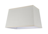 # 36021 Transitional Rectangular Hardback Spider Construction Lamp Shade, Off White, 16" wide, Top: 8" + 14"  Bottom: 10" + 16"  Height: 10"