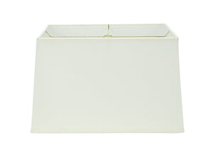 # 36023 Transitional Rectangle Hardback Shape Spider Construction Lamp Shade in Off White, 16" wide, Top:(8" + 14") Bottom:(10 + 16")  x Height: 10"