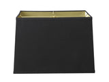 # 36061 Transitional Rectangular Hardback Shaped Spider Construction Lamp Shade in Black, 9' + 16" wide (7" + 14" x 9' + 16" x 11")