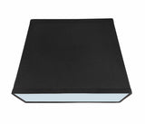 # 36121 Transitional Rectangle Hardback Shape Spider Construction Lamp Shade in Black, 14 1/2" wide, Top:(8" + 11") Bottom:(9 1/2" + 14 1/2")  x Height: 10"
