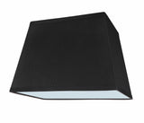# 36121 Transitional Rectangle Hardback Shape Spider Construction Lamp Shade in Black, 14 1/2" wide, Top:(8" + 11") Bottom:(9 1/2" + 14 1/2")  x Height: 10"