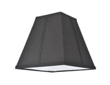 # 36500 Transitional Square Hardback Empire Shape Spider Construction Lamp Shade, Black, 10" wide (5 1/4" x 10"  x 9 1/2")
