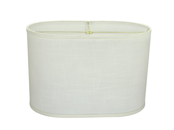 # 37051 Transitional Oval Hardback Shaped Spider Construction Lamp Shade in Off-White, 16 1/2