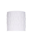 # 39200 Transitional Drum (Cylinder) Laser Cut Shaped Spider Construction Lamp Shade in Off-White, 8" wide (8" x 8" x 8")