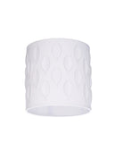 # 39200 Transitional Drum (Cylinder) Laser Cut Shaped Spider Construction Lamp Shade in Off-White, 8" wide (8" x 8" x 8")