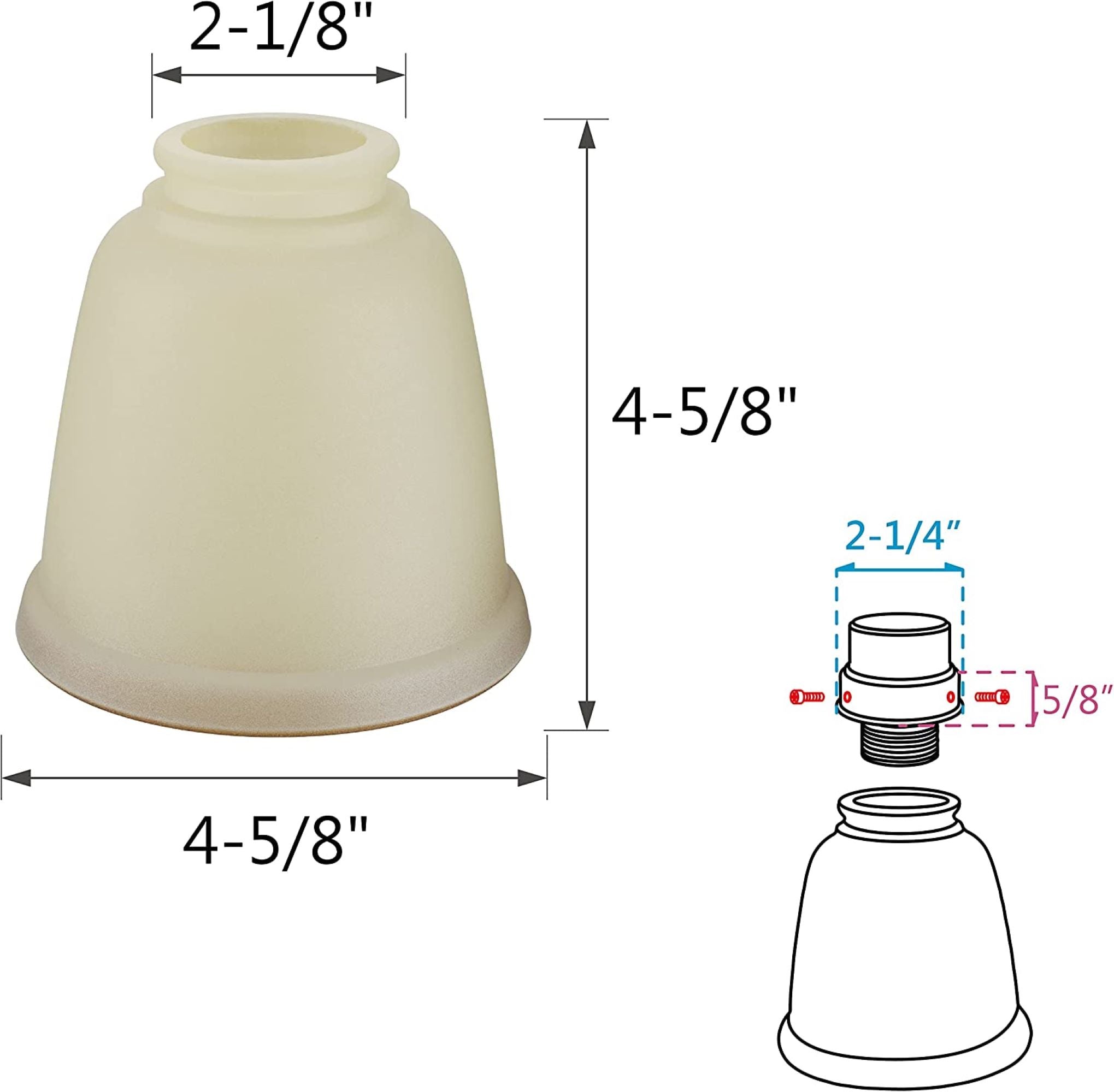 Hunter Ceiling Fan Light Replacement Glass | Shelly Lighting