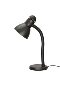 # 40039-1, One-Light High Desk Lamp with Metal Lamp Shade and Rotary Switch, Modern Design in Black, 19" High