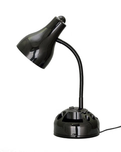 # 40041 1-Light Organizer Desk Lamp with Metal Lamp Shade and Rotary Switch, Modern Design in Black Finish, 19" High